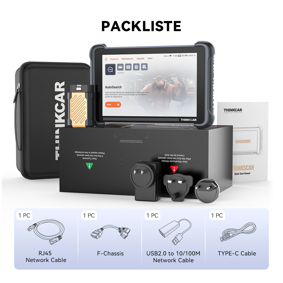 THINKCAR THINKSCAN 689BT PACKLISTE