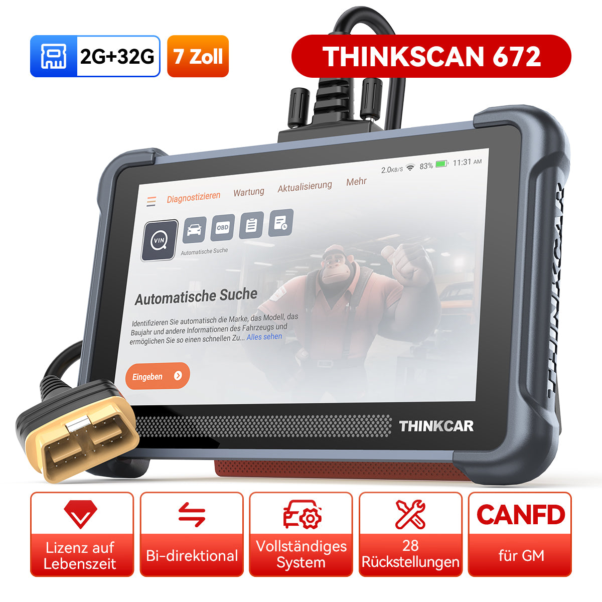 Bidirektionales Scan-Tool - Thinkcar Thinkscan 672