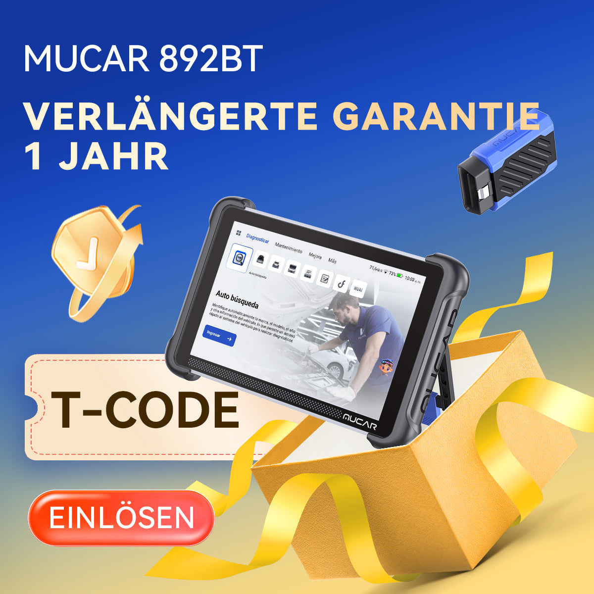 MCUAR 892BT 1-jährige Garantieverlängerung