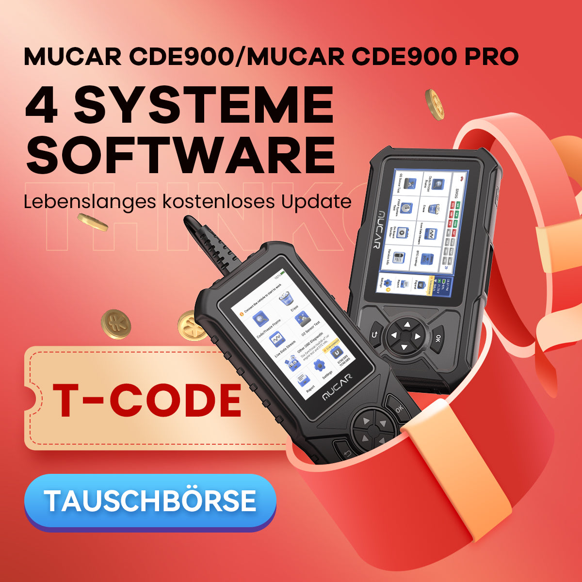 MUCAR CDE900/CDE900 PRO 4 SYSTEM T-CODE