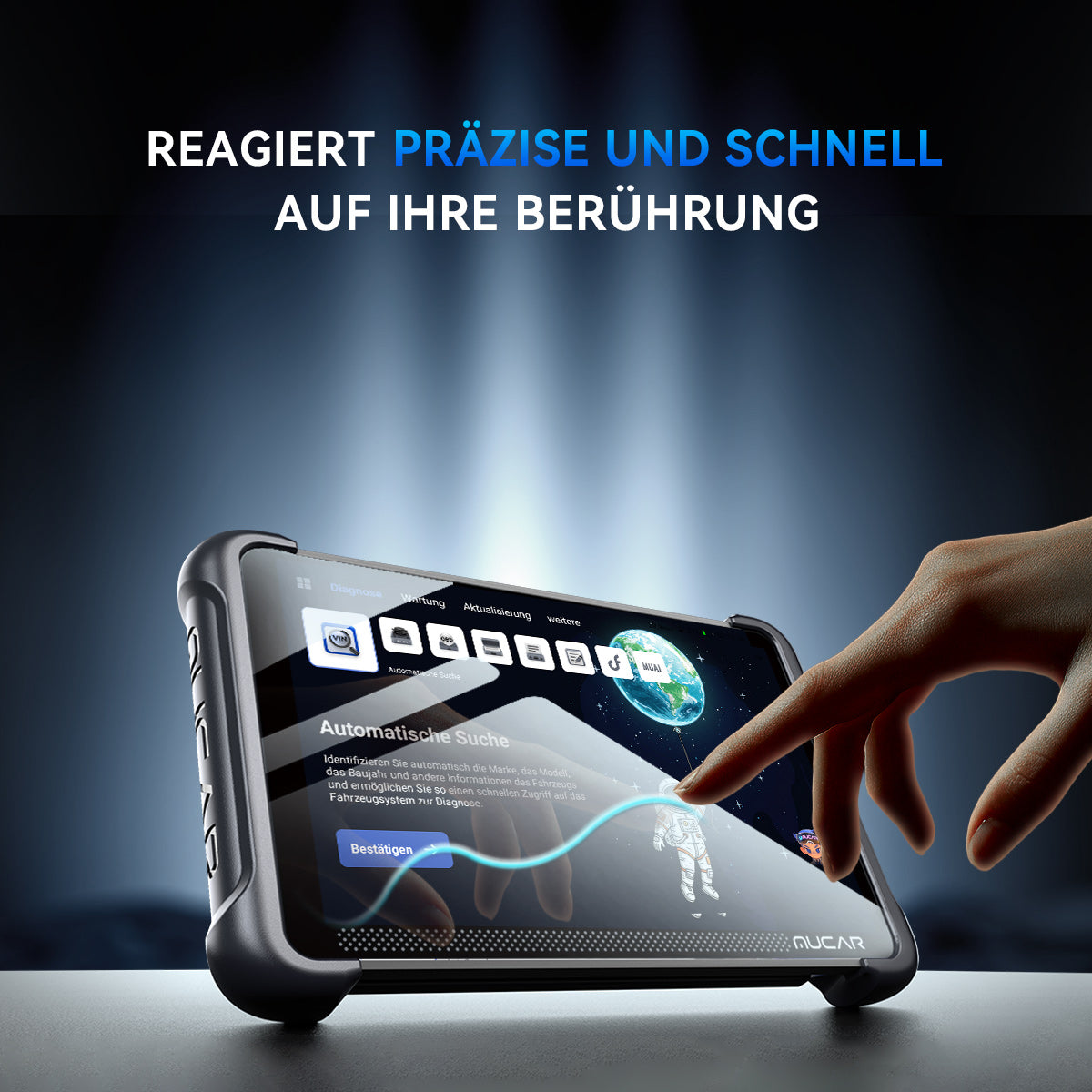 SCHUTZFOLIE AUS GEHÄRTETEM GLAS FÜR MUCAR 892BT