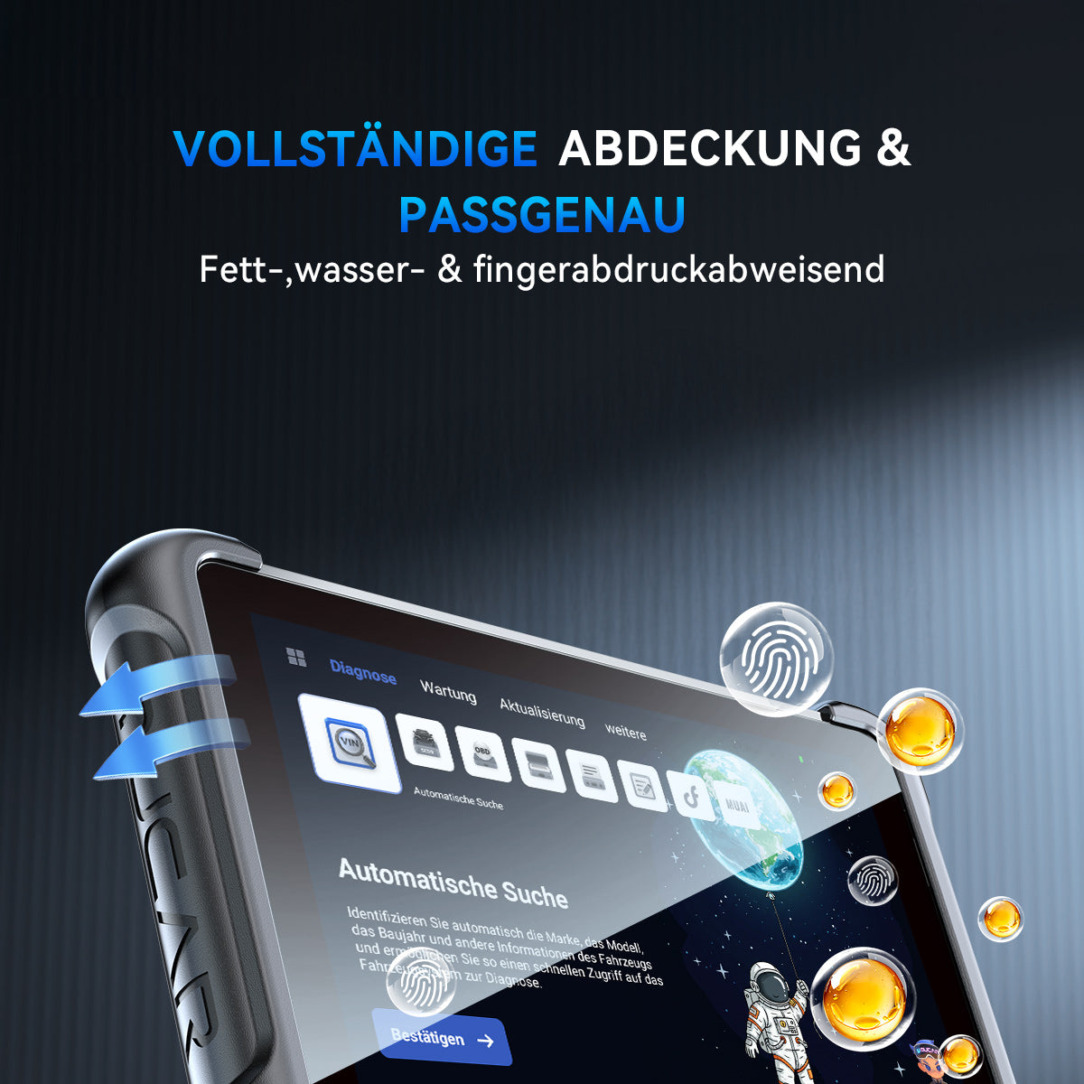 SCHUTZFOLIE AUS GEHÄRTETEM GLAS FÜR MUCAR 892BT