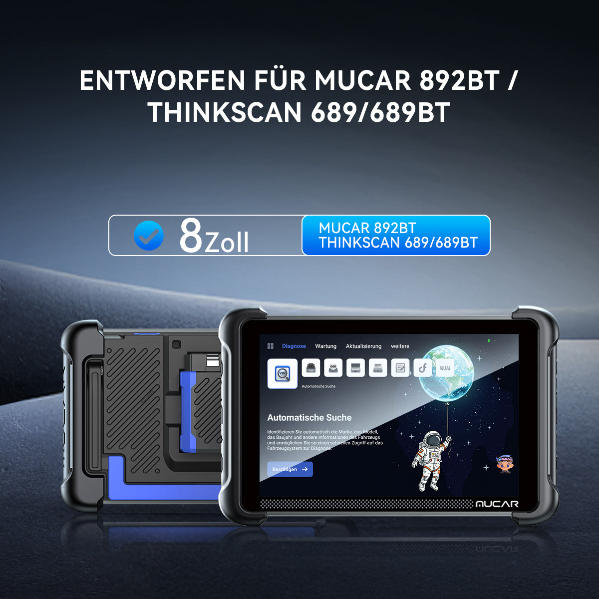 SCHUTZFOLIE AUS GEHÄRTETEM GLAS FÜR MUCAR 892BT