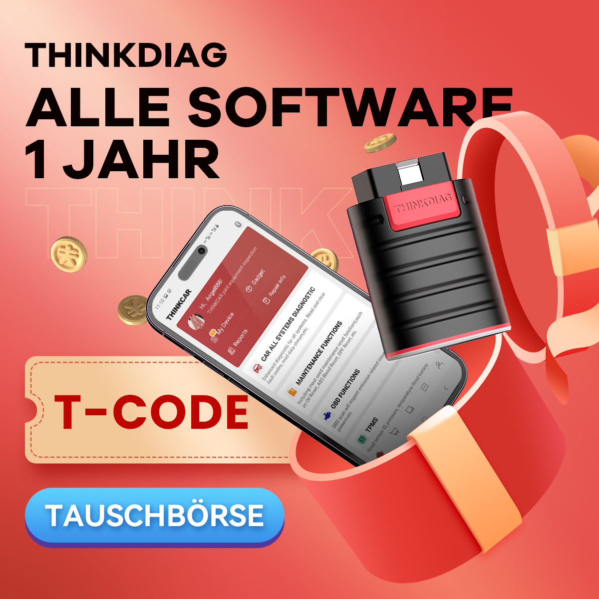 THINKDIAG T-CODE All SOFTWARE RENEWAL 1 JAHR GRATIS